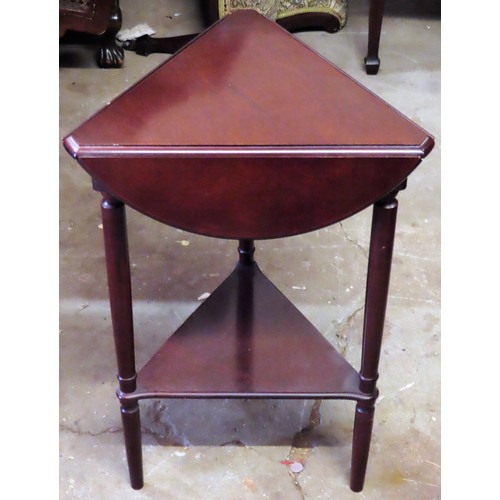 94 - 20th century Mahogany small circular dropleaf table. Approx. 65cm H x 51cm Diameter