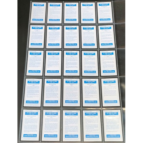 1 - Album of various brooke bond tea cards, some Canadian sets including education stamps with car + dif... 