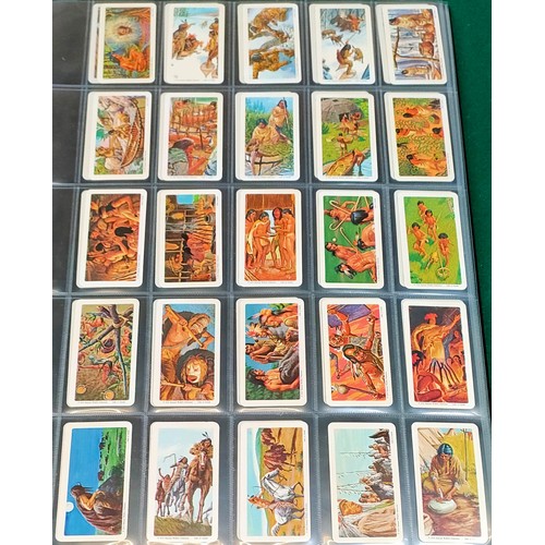 1 - Album of various brooke bond tea cards, some Canadian sets including education stamps with car + dif... 
