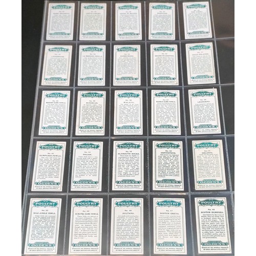 2 - Three sets of Ogdens Poultry cards