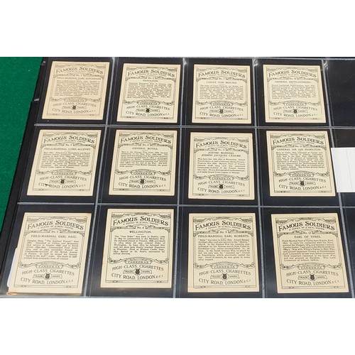 35 - Set of Carreras Famous Soldiers cards, plus set of Carreras War Cartoons cards