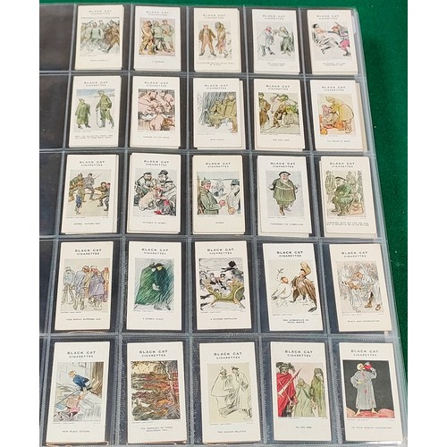 35 - Set of Carreras Famous Soldiers cards, plus set of Carreras War Cartoons cards
