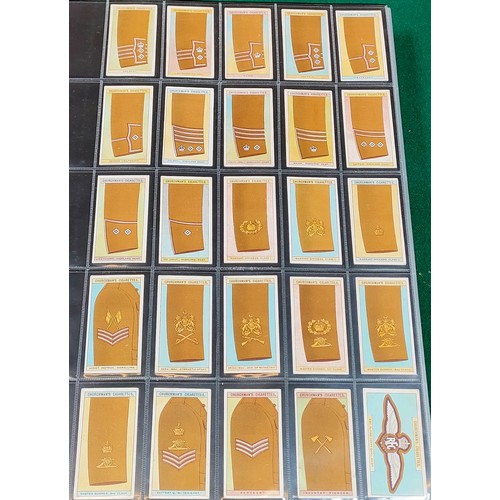 37 - Various Churchmans Army Badges of Rank cards