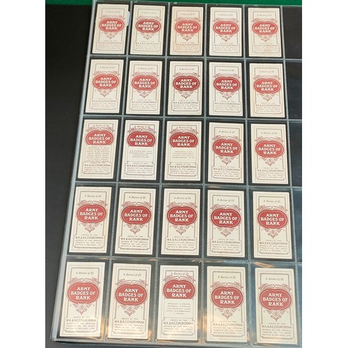 37 - Various Churchmans Army Badges of Rank cards