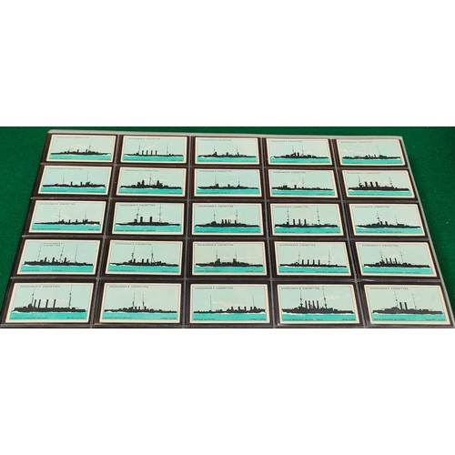 38 - Set of Churchmans Silhouettes of Warships cards