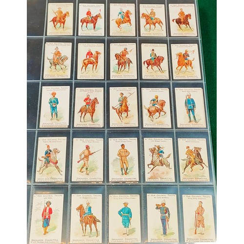 44 - Set of 90 W and F Faulkner Our Colonial Troops cards