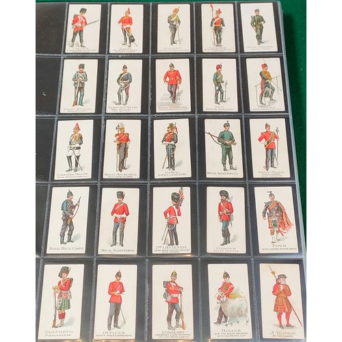49 - Set of Gallaher Types of British Army cards with green backs