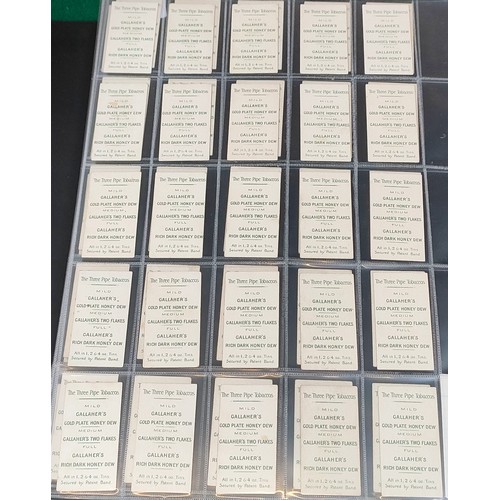 49 - Set of Gallaher Types of British Army cards with green backs