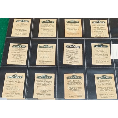 90 - Three trade silk sets including Happy Home, Regimental Badges, and Women on War Work