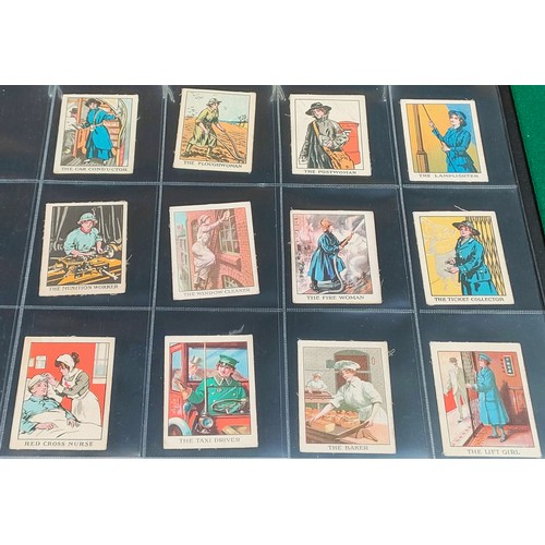 90 - Three trade silk sets including Happy Home, Regimental Badges, and Women on War Work