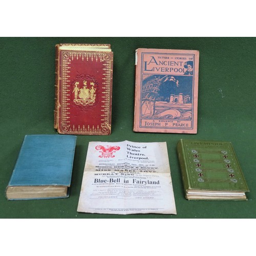 67 - Mixed lot of volumes relating to Liverpool, plus 1901 Prince of Wales Theatre programme