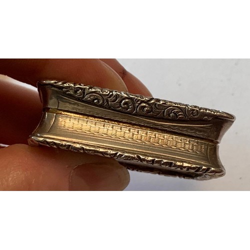47 - SILVER STERLING 1906 BIRMINGHAM HIGH QUALITY SNUFF BOX WITH GILDED INTERIOR, TOTAL WEIGHT APPROX 49.... 