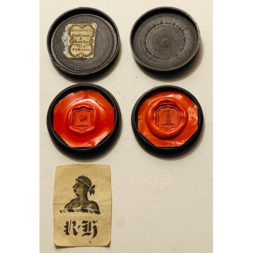 78 - TWO ANTIQUE BOXED WAX SEALS