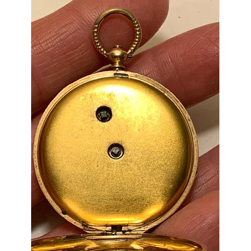 80 - 14kt GOLD ANTIQUE POCKET WATCH 110347 4, TOTAL WEIGHT APPROX 34.45g