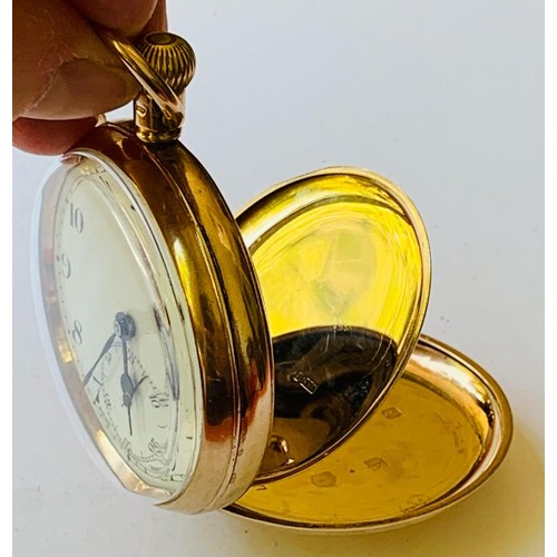 84 - 9ct GOLD ANTIQUE POCKET WATCH 15 JEWELS SWISS MADE, 337627 337.27, TOTAL WEIGHT APPROX 84.32g