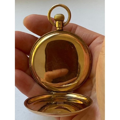 84 - 9ct GOLD ANTIQUE POCKET WATCH 15 JEWELS SWISS MADE, 337627 337.27, TOTAL WEIGHT APPROX 84.32g