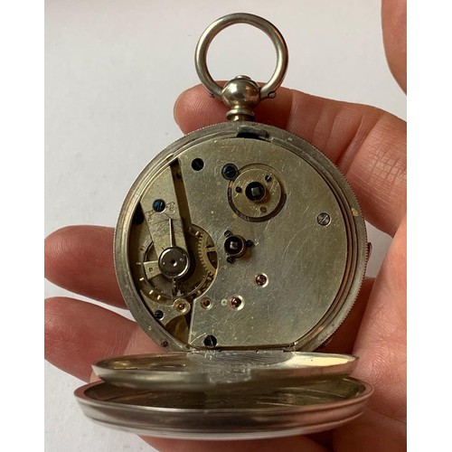 93 - SILVER SWISS ANTIQUE POCKET WATCH, 91236 2 0,935, TOTAL WEIGHT APPROX 94.69g