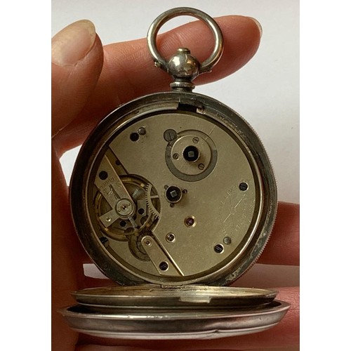 94 - SILVER SWISS ANTIQUE POCKET WATCH, 202447 0,935 (LA CALOTTE), ENGRAVED INSIDE, TOTAL WEIGHT APPROX 1... 