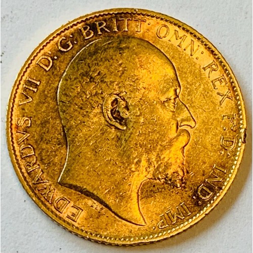 119 - EDWARDVS VII HALF SOVEREIGN 1906