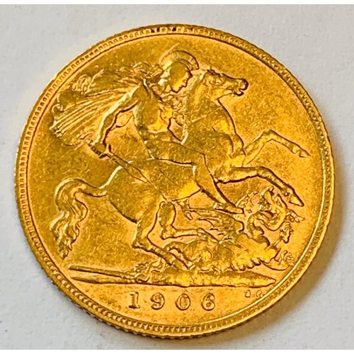 119 - EDWARDVS VII HALF SOVEREIGN 1906