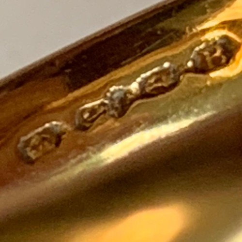 127 - GOLD WEDDING BAND, MARK RUBBED, SIZE M+, TOTAL WEIGHT 4.65g