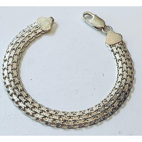 150 - 925 SILVER ITALY MILOR BRACELET APPROX 19.3cm LONG, 925 SILVER CHAIN APPROX 30cm LONG, 925 SILVER CR... 