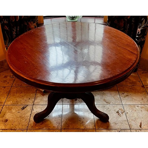 243 - MAHOGANY TIP TOP BREAKFAST TABLE, DIAMETER APPROX 102.5cm AND APPROX 70cm HIGH, PLUS OLD GOBLIN CYLI... 