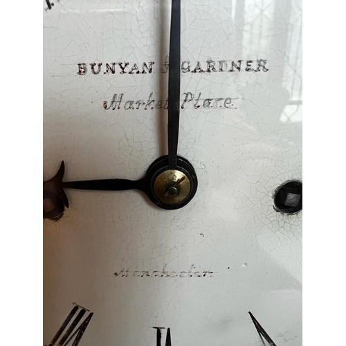 247 - BRACKET CLOCK IN ANTIQUE MANNER, BUNION AND GARDNER MARKET PLACE MANCHESTER, TOTAL APPROX 46cm W AND... 