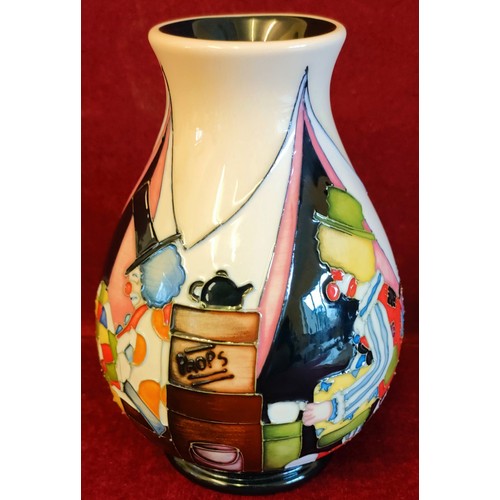 289 - MOORCROFT LIMITED EDITION GLAZED CERAMIC VASE, CLOWNS COLLECTORS CLUB, DESIGNED BY PAUL HILDITCH, NO... 