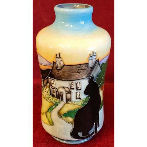 291 - MOORCROFT GLAZED CERAMIC VASE DESIGNED BY KERRY GOODWIN - POTTERS HOME, NO. 93 OF 150, DATED 2016. A... 