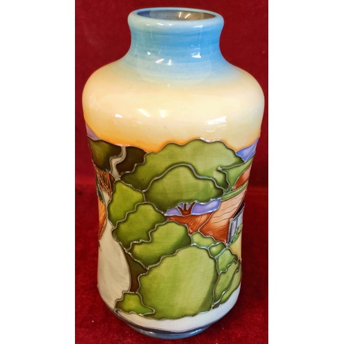 291 - MOORCROFT GLAZED CERAMIC VASE DESIGNED BY KERRY GOODWIN - POTTERS HOME, NO. 93 OF 150, DATED 2016. A... 