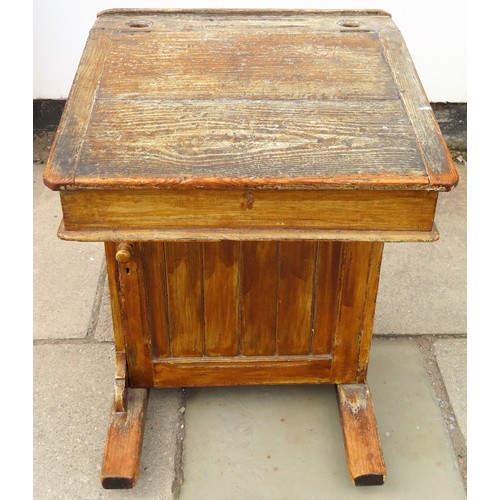 21 - Vintage child's school desk. Approx. 78cm H x 61cm W x 60cm D