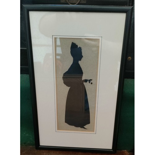 48 - TWO SILHOUETTE PORTRAITS CUT BY MR GAPP ON BRIGHTON PIER - MISS LETIFFORD PLUS ONE OTHER