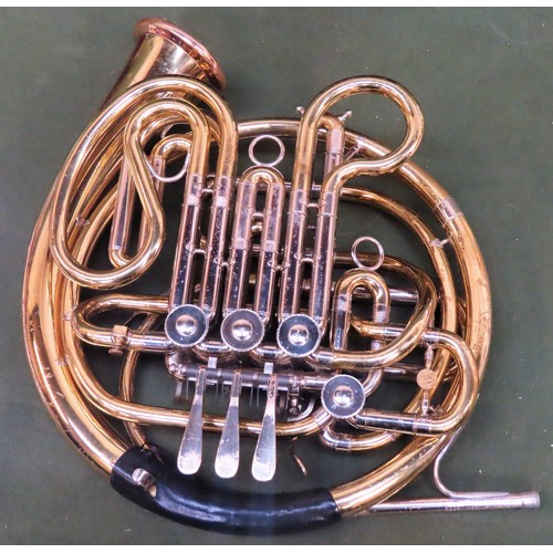 22 - Cased Brass Holton French Horn, model number H278