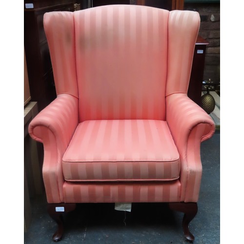 43 - 20th century Parker upholstered wing armchair