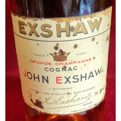 18 - VINTAGE BOTTLE OF 1935 EXSHAW COGNAC, IN POLYSTYRENE BOX