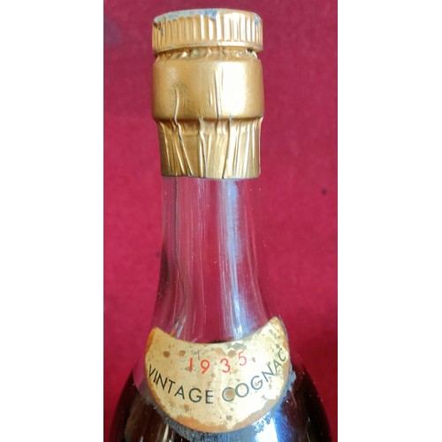 18 - VINTAGE BOTTLE OF 1935 EXSHAW COGNAC, IN POLYSTYRENE BOX