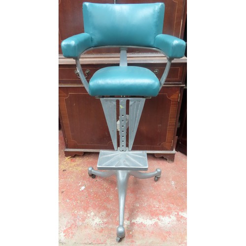 125 - Retro childs adjustable barber's chair, possibly by Chris's