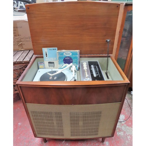 228 - Bush SRG100 radiogram, with fitted Garrard deck. Approx. 77cm H x 68cm W x 41cm D