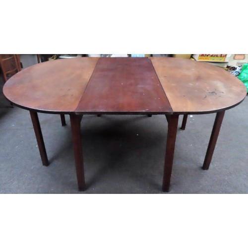 13 - 18th/19th century mahogany campaign table, with drop ends and central leaf. Approx. 71cm H x 180cm W... 