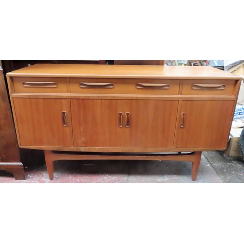 1 - G Plan style mid 20th century teak sideboard. Approx. 85cm H x 152cm W x 86cm D