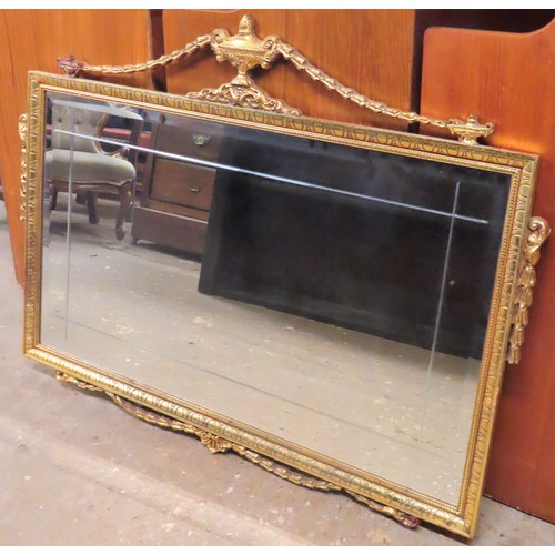 56 - 20th century gilded and bevelled wall mirror. Approx. 77 x 98cm