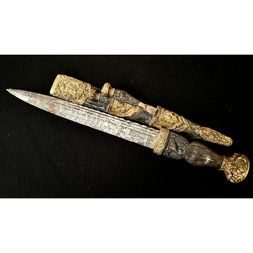 3 - VICTORIAN SCOTTISH OFFICER'S DIRK, CAMERON HIGHLAND REGIMENT (79TH RANK). TOTAL LENGTH APPROX. 45CM,... 