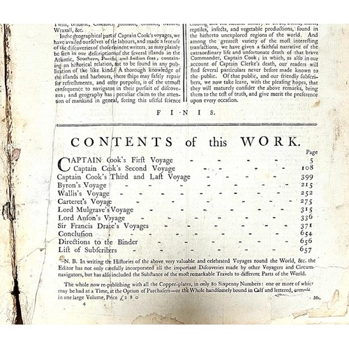 30 - COOK'S VOYAGES BY THE DIRECTION, GEORGE WILLIAM ANDERSON, CIRCA 1780, PUBLISHED ALEX HOGG PATERNOSTA... 