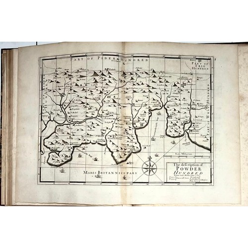 31 - JOHN NORDEN TOPOGRAPHICAL & HISTORICAL EDITION OF CORNWALL, 1728, INCLUDING MANY MAPS AND ILLUSTRATI... 