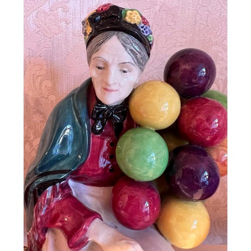 50 - FIVE ROYAL DOULTON FIGURES INCLUDING HILARY, JANET, BALLOON SELLER, FAIR LADY AND GRACE