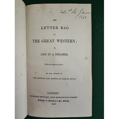 92 - TRIALS OF MARGARET LYNDSAY, THE LETTER BAG OF THE GREAT WESTERN 1840, PASCAL BRUNO A SICILIAN STORY,... 