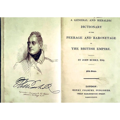 95 - BURKES PEERAGE, PUBLISHED 1837, FULL LEATHER