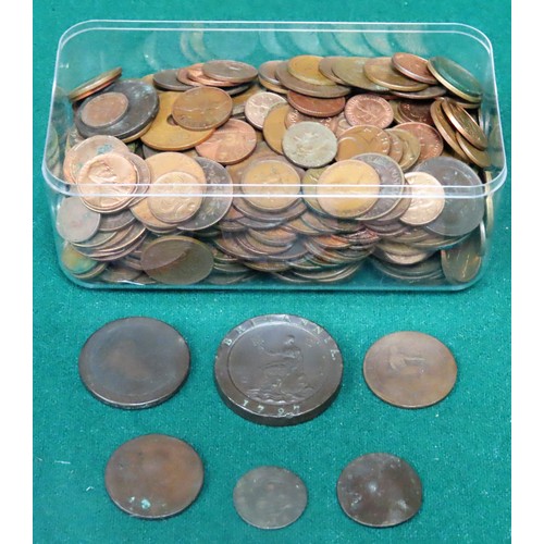 311 - Collection of various British and Foreign copper coinage, Cartwheel Penny etc