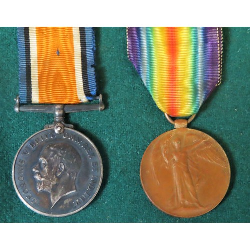 306 - Pair of First World War medals, to 154 PTE A. B. HYATT R. U. F